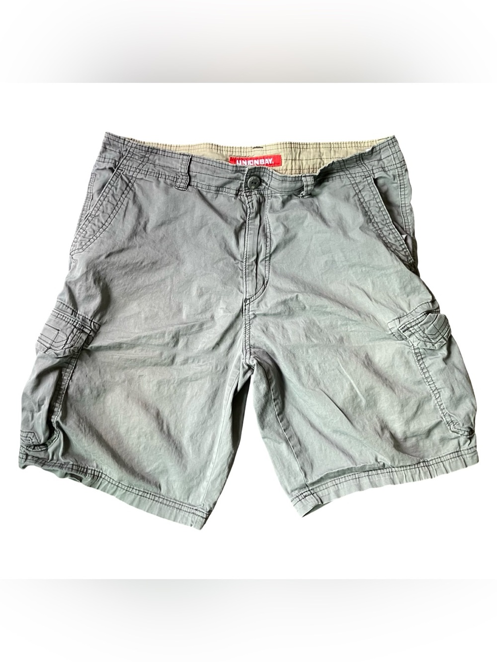 Mens Cargo Shorts Lot (2) Khaki Sz 36 Hiking Fishing Union Bay Old Navy Utility - Picture 8 of 13